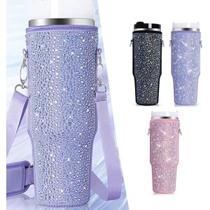 Maymomo Wasserflaschen-Tragetasche 40 Oz Mit Riemen, Zum Gehen, Laufen Und Wandern, Diamant-Wasserflaschen-Bling-Tasche Für Frauen Und Mädchen, Geschenke