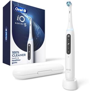 Oral-B Oral B Io5 Elektrische Zahnbürste, Wiederaufladbare Zahnbürste Mit Drucksensor, Weiße Zähne, 5 Putzmodi, Schnellladung, Mit Box