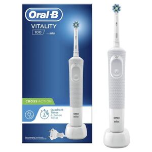 Oral-B Vitality 100 Elektrische Zahnbürste – Weiß – Oszillierend – 2-Minuten-Timer