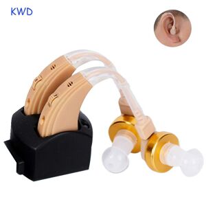 Austar Double Bet Hörgerät, Wiederaufladbarer Klangverstärker, Lautstärke Einstellbar, Kabelloses Hörgerät