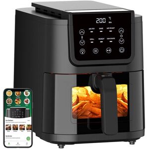 Gb Market Chefree Afw01 6-In-1-Luftfritteusen-Toaster, 5 L Fassungsvermögen, 1500 W Leistung, Schnelle Luftzirkulation, Sichtbares Fenster, Led-Touchscreen, Über 100 Rezepte Online