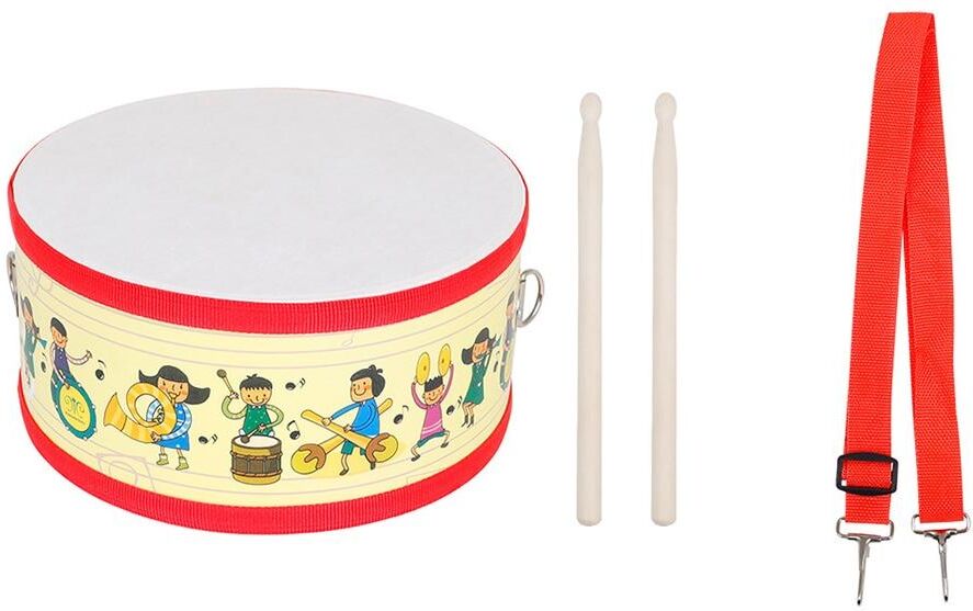 Toyhobbies Cartoon-Muster Holz Trommel Frühe Pädagogische Musical Percussion Instrument Mit Drumsticks Für Kinder Kinder Baby Geschenk