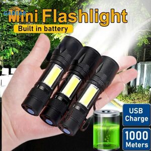 Shijin Light Mini-Taschenlampe, Wiederaufladbar, Led-Taschenlampe, Tragbar, Usb-Aufladung, Hochleistungs-Taschenlampe, Für Camping, Wasserdicht, Große Reichweite