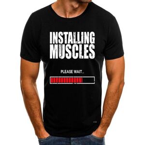 Shirtbude Installing Muscles Sport Fitness Print Tshirt
