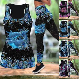 Hexizhi Yoga-Outfit Mit Wal-Aufdruck Für Damen, Modische 3d-Gedruckte Workout-Leggings, Fitness, Sport, Hohe Taille, Lässige Yoga-Hose