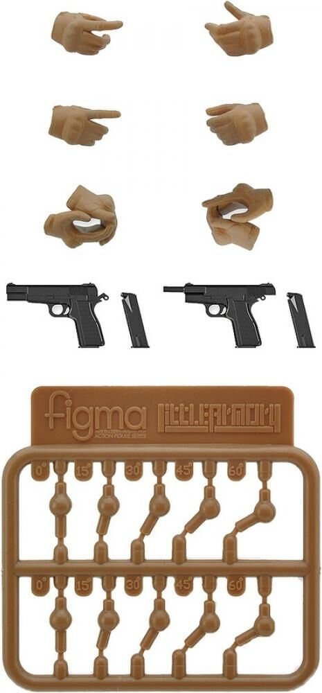 Mangafigure Little Armory Little Armory Laop06 Figma Taktische Handschuhe 2 Handfeuerwaffenset Tan