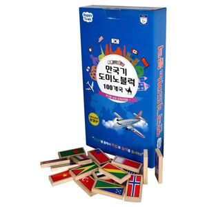 Board M Factory Happy Town 100 Länder Flagge Domino 100 Stück Koreanisches Kinderspielzeug