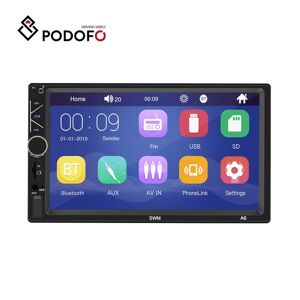 Podofo 2 Din Autoradio Auto Mp5 Player 7 Zoll Hd Video Player Unterstützung Bluetooth Player Rückspiegel Link Fm Aux Usb