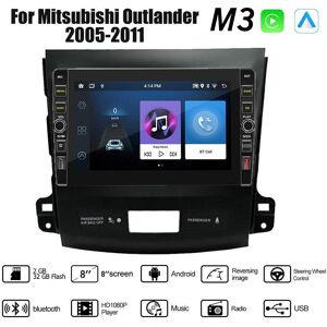 Yousui Auto Parts 8 Zoll Android Autoradio Multimedia Video Player Für Mitsubishi Outlander 2005-2011 Mit Knopf Knopf Carplay Wifi Bt 2 Din 2+32gb