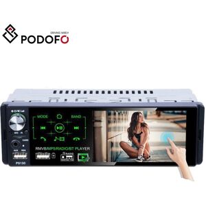 Podofo 1 Din 4,1 Zoll Mp5-Player Autoradio Autoradio Hd Touchscreen Mp5 Rds Radio Unterstützung Rückansicht Fm Bt Usb Lenkradfernbedienung