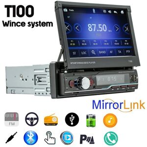 Yousui Auto Parts T100/t100c Rds 1 Din 7'' Autoradio Bluetooth Auto-Multimedia-Player Für Universal Dual Usb Manuell Versenkbarer Bildschirm Fm Mp5-Player