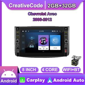 Creativecode 8 Zoll 2din Android Auto Stereo Radio Für Chevrolet Aveo 2006-2012 Mit Knopf Knopf Multimedia Video Player Gps Navigation Carplay 2 + 32gb