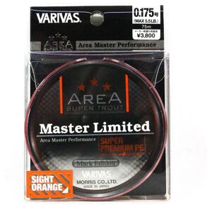 Varivas P.E Line Trout Area Master Limited 75m Orange P.E 0.175 5.5lb (5008)