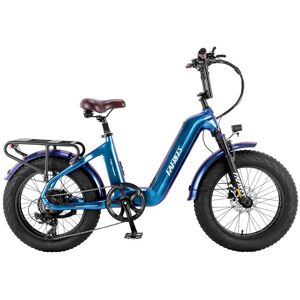 Gb Market Fafrees F20 Master E-Bike 20 X 4,0 Zoll Luftreifen 500 W Heckantrieb 25 Km/h Höchstgeschwindigkeit 48 V 22,5 Ah Akku 140–160 Km Reichweite – Blau