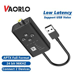 Vaorlo Aptx-Sender Unterstützt 24 Bit 96 Khz Usb-Plug-And-Play. Verbinden Sie 2 Geräte. Qualcomm 5.2. Unterstützt Anrufe Mit Geringer Latenz Für Tv, Ps4, Ps5
