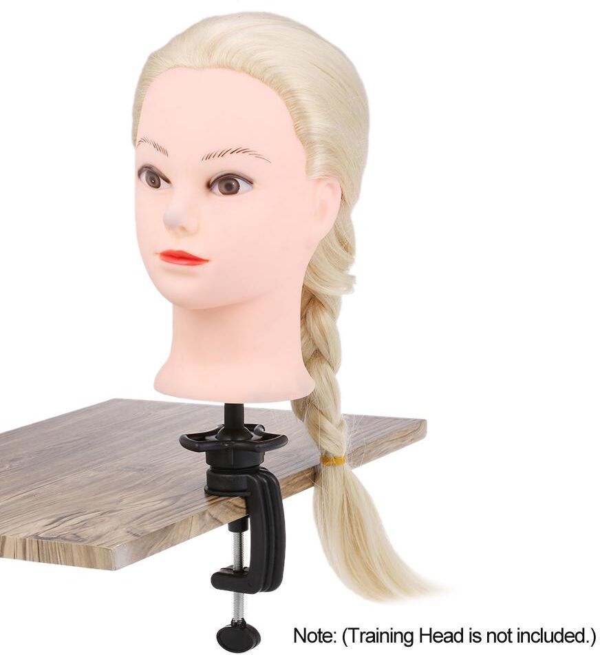 Hairwigy Cosmetology Hair Salon Mannequin Head Wig Holder Stand Clip Desk Table Clam