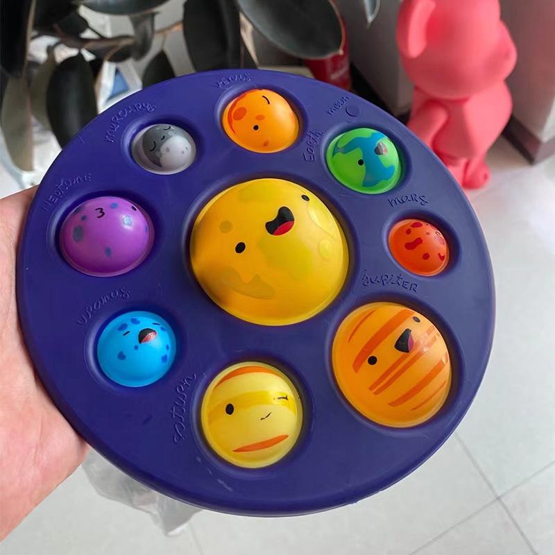 Joyin - Wonderful Household Pop Planet Fidget Reliver Stress Toys Rainbow Push It Bubble Antistress Toys Erwachsene Kinder Sinnesspielzeug Zur Linderung Von Autismus