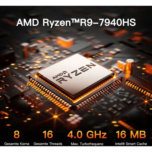 GEEKOM A7 AMD Ryzen 9/7 Mini PC - R9-7940HS 32GB RAM + 2TB SSD