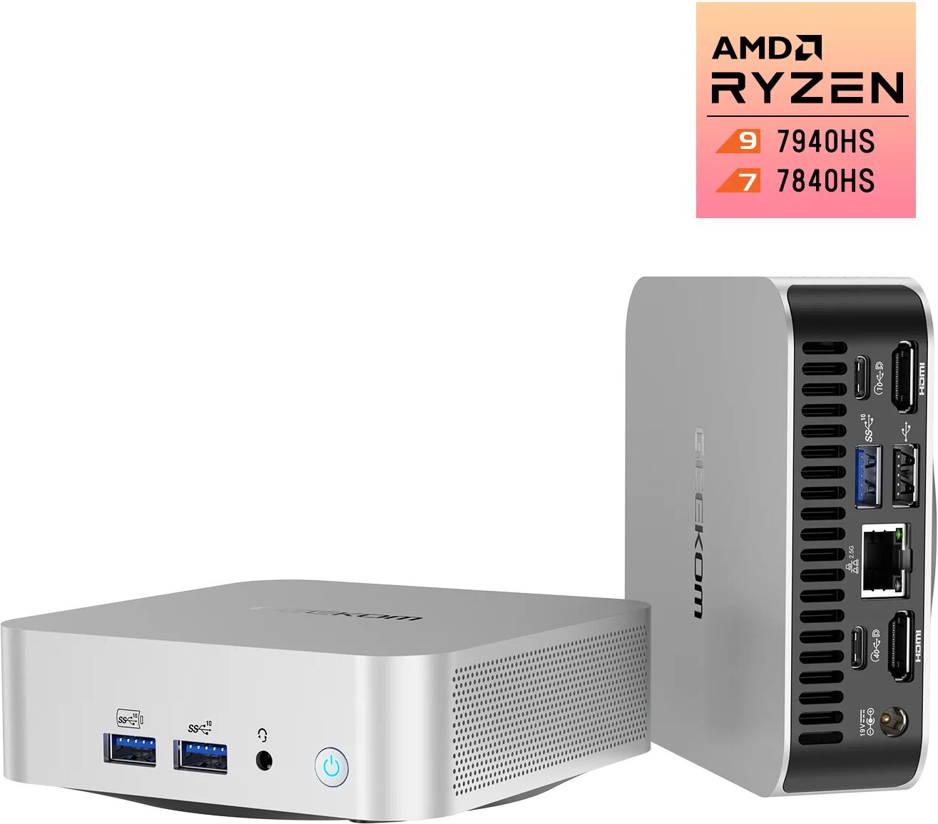 GEEKOM A7 AMD Ryzen 9/7 Mini PC - R7-7840HS 32GB RAM + 1TB SSD