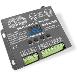 YULED PX-0508-OLED 5-Kanal DMX/RDM Controller 5x8A DC12-24V 16bit