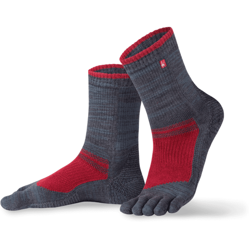 Knitido Europe GmbH Outdoor Hiking Zehensocken grau/rot S (35-38) unisex