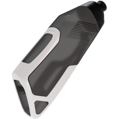 We Cycle Trek RSL Aero Trinkflasche 591ml grau + Carbon Flaschenhalter weiß We Cycle Trek RSL Aero Trinkflasche 591ml grau + Carbon Flaschenhalter weiß