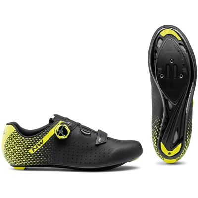 Northwave - Core Plus 2 - Black/Yellow Fluo - Rennradschuhe Northwave - Core Plus 2 - Black/Yellow Fluo - Rennradschuhe
