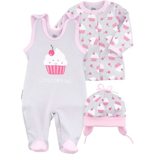 Baby Sweets 3 Teile Set Little Cupcake grau 0-3 Monate (62)