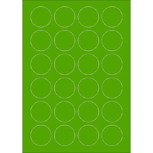 Sorex Grüne A4-Etiketten 40 mm rund (100 Blatt)