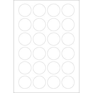 Sorex Ablösbare A4 Etiketten 40 mm rund weiß (100 Blatt)