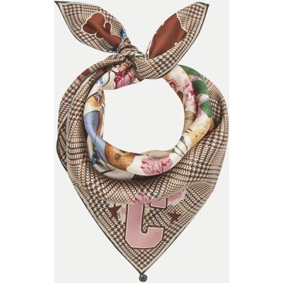 Codello Seidenschal mit Teddy-Muster Braun Codello Seidenschal mit Teddy-Muster Braun