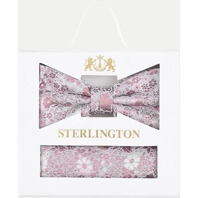 Prince Bowtie Herren Set Hochzeitsfliege und Einstecktuch Rosa Prince Bowtie Herren Set Hochzeitsfliege und Einstecktuch Rosa