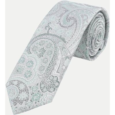Prince Bowtie Krawatte mit Paisley-Muster 7cm Grau Prince Bowtie Krawatte mit Paisley-Muster 7cm Grau