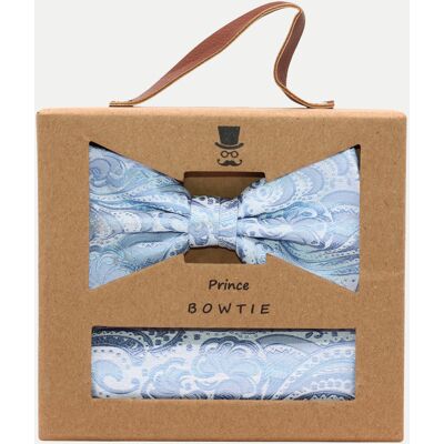 Prince Bowtie Fliege + Tuch im Paisley-Design Blau Prince Bowtie Fliege + Tuch im Paisley-Design Blau