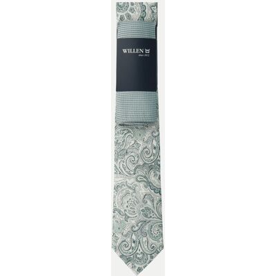 Willen Set Krawatte mit Einstecktuch Grau Willen Set Krawatte mit Einstecktuch Grau