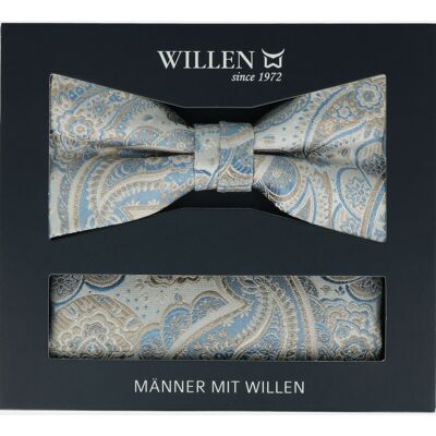 Willen Fliege + Einstecktuch Set Blau Willen Fliege + Einstecktuch Set Blau