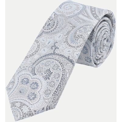 Prince Bowtie Krawatte mit Paisley-Muster 7cm Grau Prince Bowtie Krawatte mit Paisley-Muster 7cm Grau