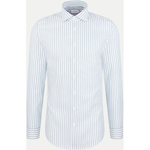 Seidensticker Regular-Fit Businesshemd Mit Streifen, Größe 46 Weiß