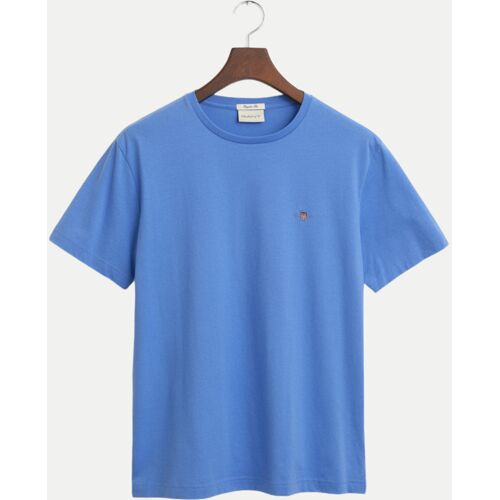 Gant T-Shirt Mit Logostickerei, Größe L Blau