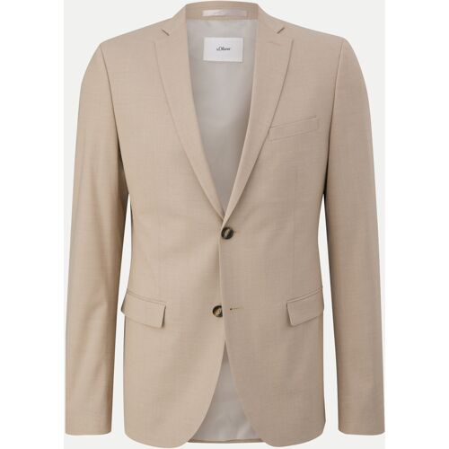 S. Oliver Black Label Slim-Fit Baukasten Sakko, Größe 56 Braun