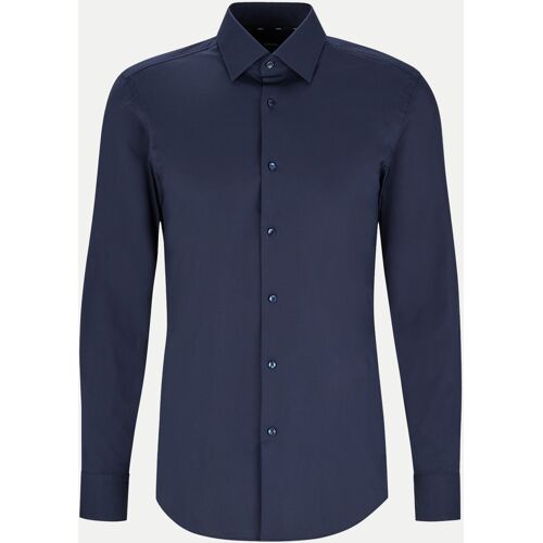 Boss Black Slim-Fit Hemd Hank, Größe 43 Blau