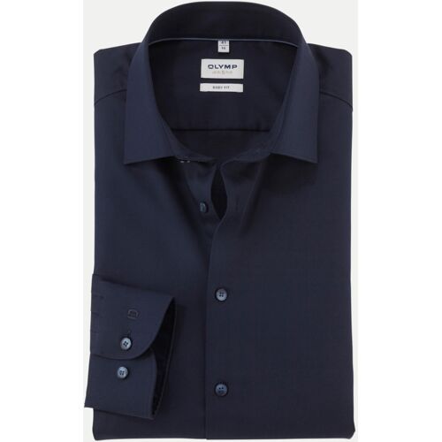 Olymp Body-Fit Hemd Level Five, Größe 43 Blau