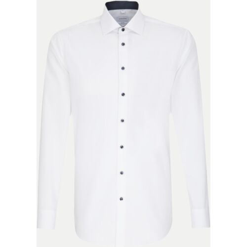Seidensticker Shaped-Fit Popeline Hemd, Größe 42 Weiß