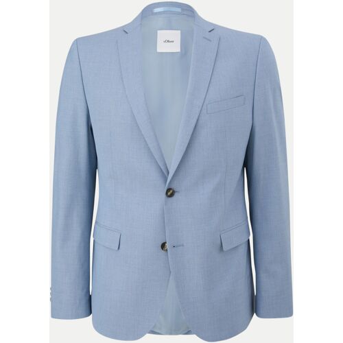 S. Oliver Black Label Slim-Fit Baukasten Sakko, Größe 90 Blau