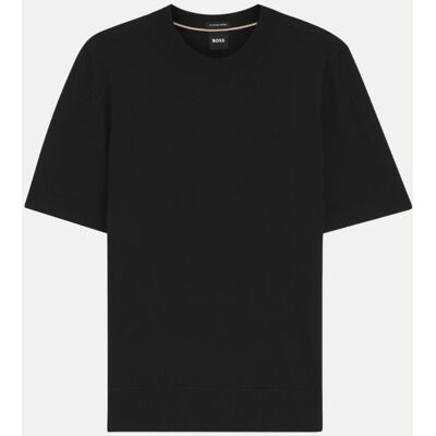Boss Black Kurzarm-Pullover Schwarz M Boss Black Kurzarm-Pullover Schwarz M
