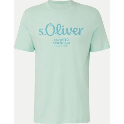 S. Oliver RED LABEL T-Shirt mit Label-Print Grün M S. Oliver RED LABEL T-Shirt mit Label-Print Grün M