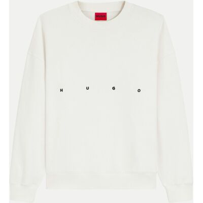 HUGO Sweatshirt mit Logo-Stickerei Weiß M HUGO Sweatshirt mit Logo-Stickerei Weiß M