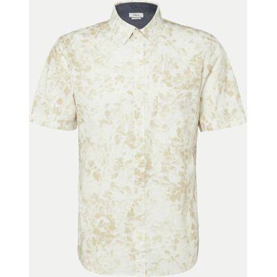 S. Oliver RED LABEL Kurzarm-Hemd mit All-over-Print Beige L S. Oliver RED LABEL Kurzarm-Hemd mit All-over-Print Beige L