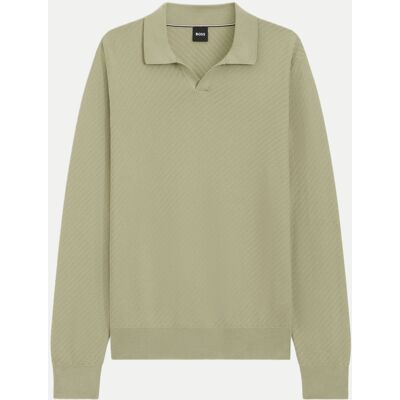 Boss Black Pullover aus Baumwollstrick Beige XL Boss Black Pullover aus Baumwollstrick Beige XL