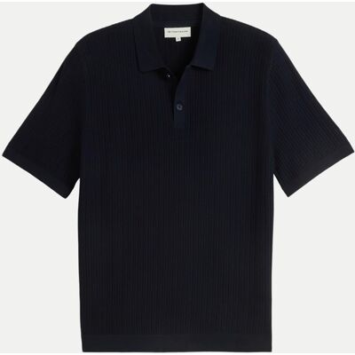 Tom Tailor Casual Kurzärmliger Pullover mit Polokragen Schwarz M Tom Tailor Casual Kurzärmliger Pullover mit Polokragen Schwarz M
